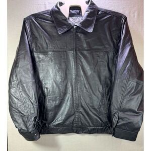 Excelled‎ Leather Bomber Type A-2 Jacket Black US Army/Air Force Men's 3XL EUC